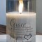 Edge Collection - 5" x 3" - Gray - Flameless LED Candle with Inspirational Quote - 1 Piece